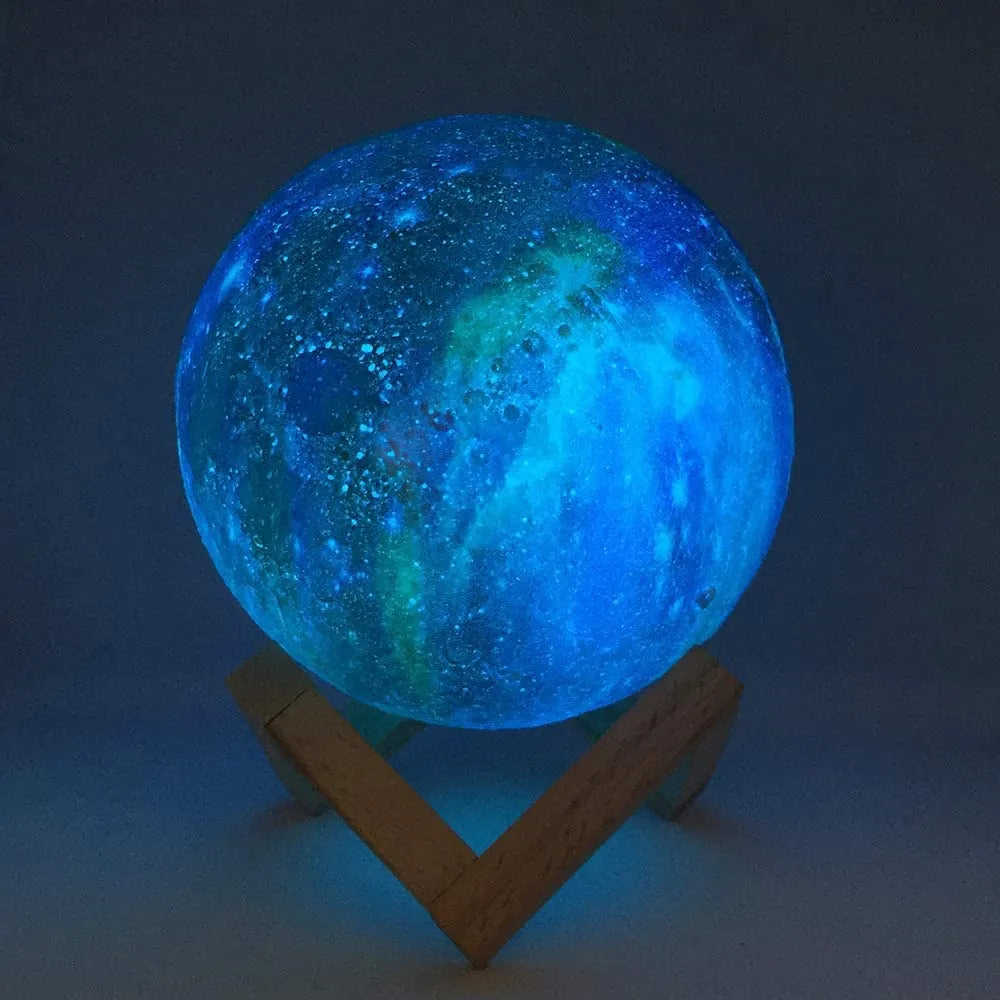 Lampe Lune 3D Galaxie 16 couleurs télécommandée